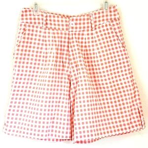 Hotel Pink White Gingham Bermuda Shorts NWT Size S